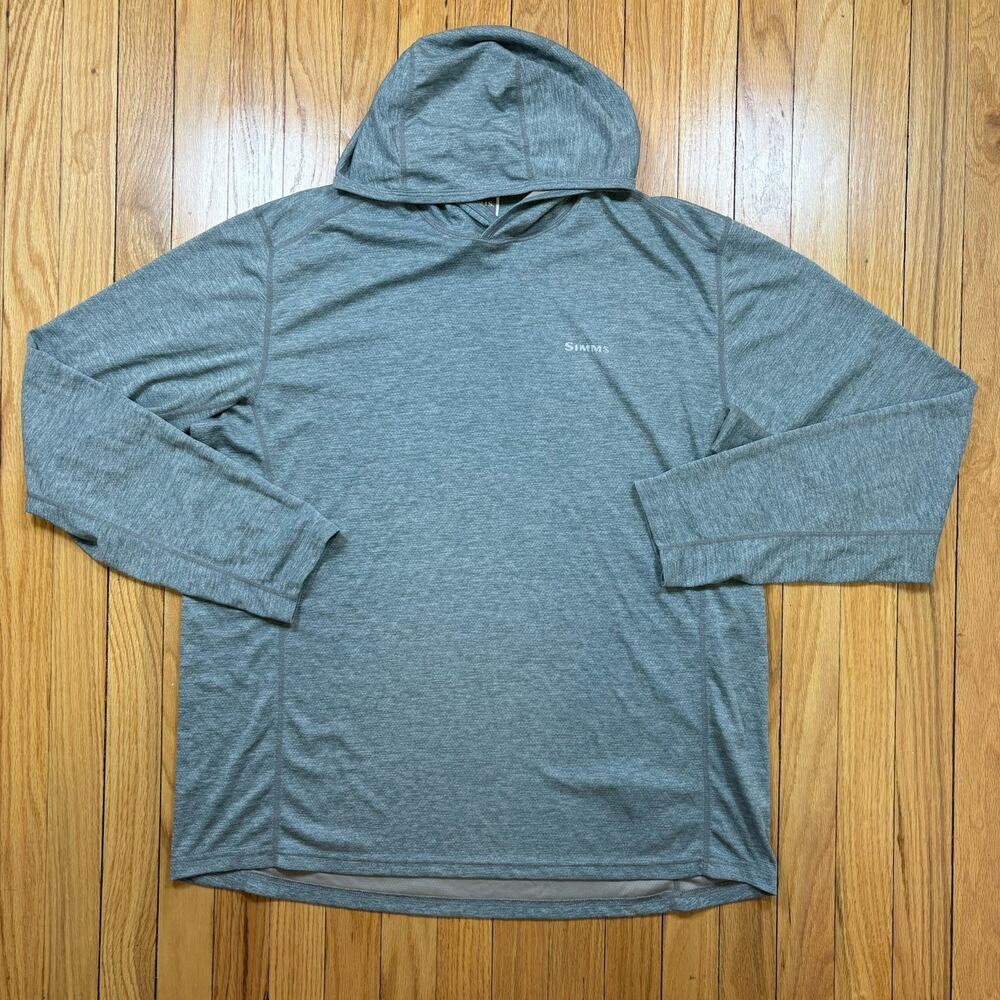 SIMMS Fishing Bugstopper Lightweight Hoodie Green Men's Size XL Insect Shield